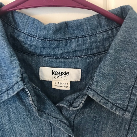 EUC Kensie Peplum Tank Top XS Button Down Collared - Picture 3 of 6